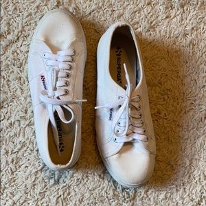 🚨WORN🚨 Superga canvas  platform sneakers